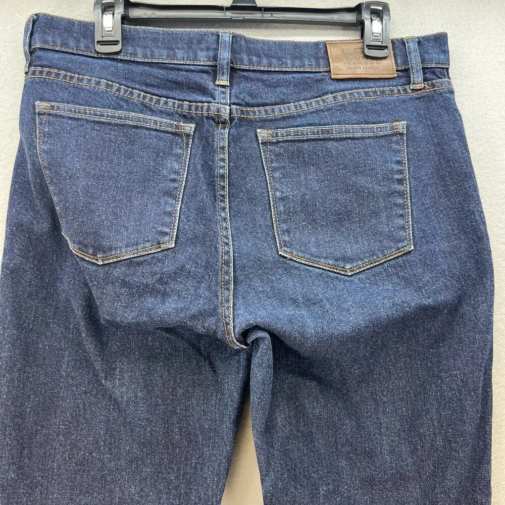 LRL Lauren Jeans Co Women's Size 10 Dark Blue Classic Straight Preppy Normcore - Picture 8 of 13